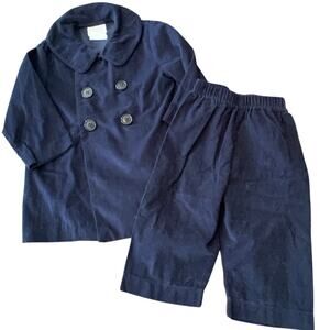 Once‎ Upon a Time Navy Corduroy 2pc set size 12mo